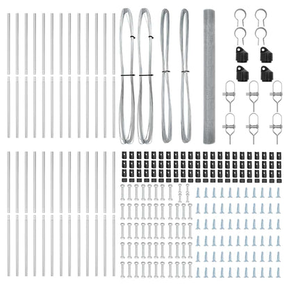 Fence Post Silver 50 x 1.5 m (16 x 16 mm mesh) Steel