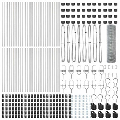 Fence Post Silver 100 x 0.6 m (12 x 12 mm mesh) Steel