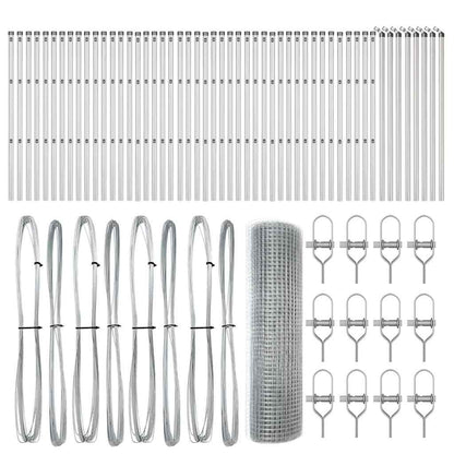 Fence Post Silver 100 x 0.6 m (25 x 25 mm mesh) Steel