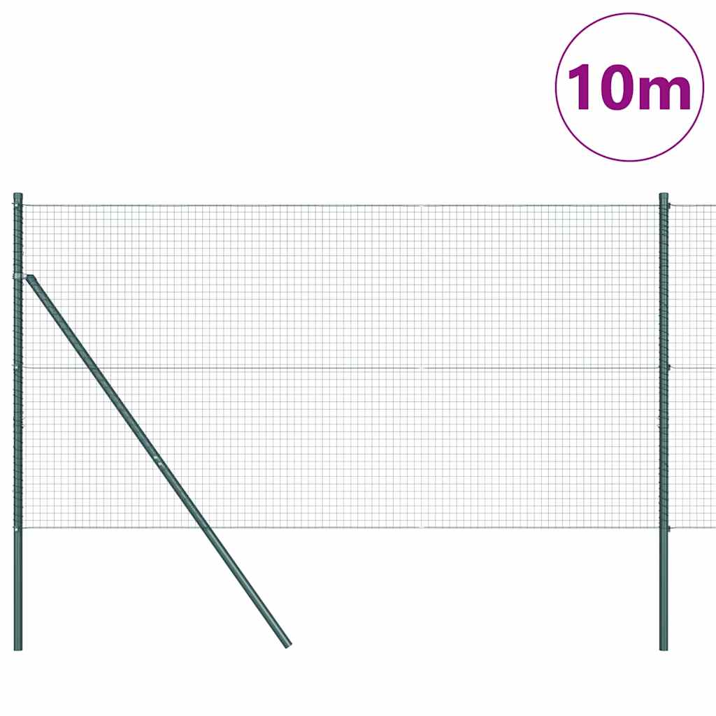 Ground Fix Welded Wire Fence 10 x 1 m (W x H) PVC-Coated Steel