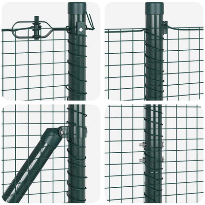Fence Post Green 10 x 1.2 m (19 x 19 mm mesh) Steel and PVC