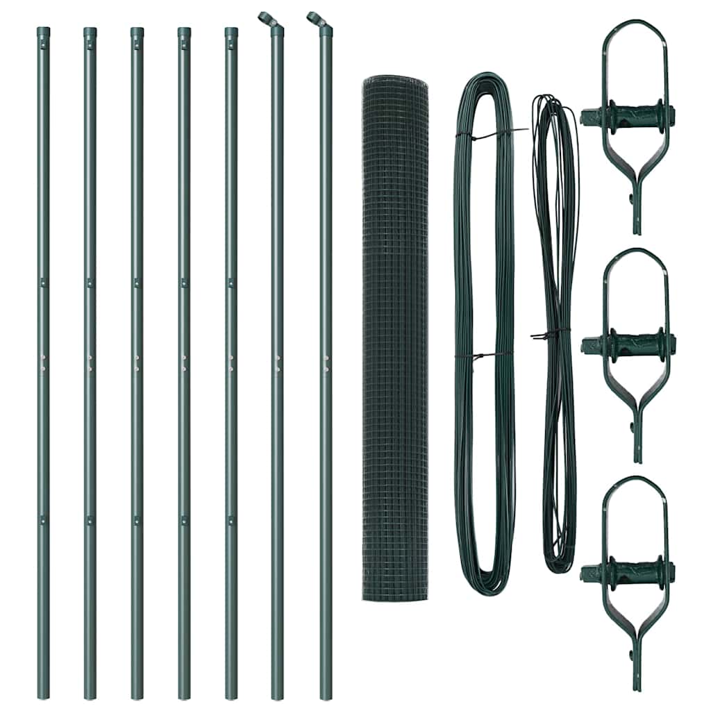 Fence Post Green 10 x 1.2 m (19 x 19 mm mesh) Steel and PVC