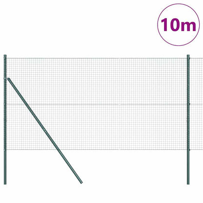 Fence Post Green 10 x 1.4 m (25 x 25 mm mesh) Steel and PVC