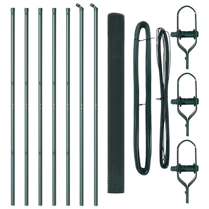 Fence Post Green 10 x 1.6 m (25 x 25 mm mesh) Steel and PVC