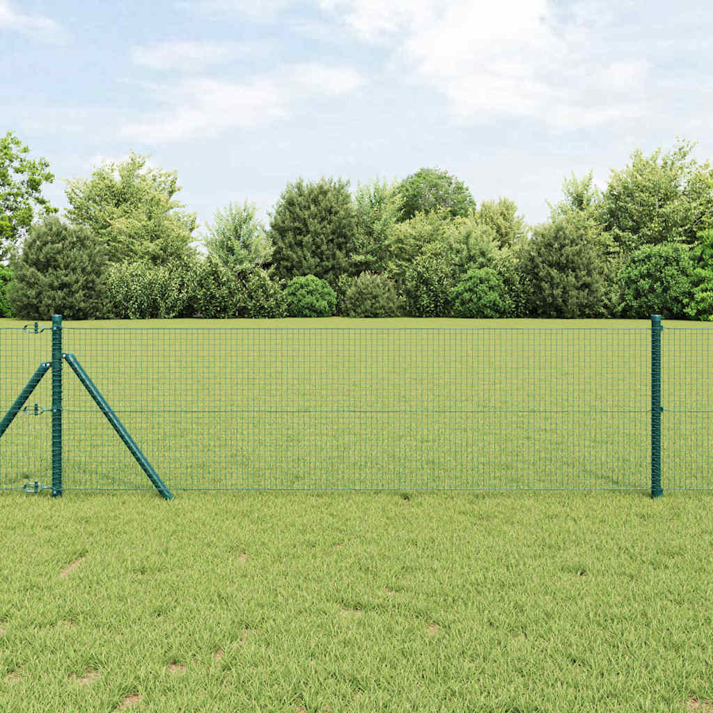 Fence Post Green 50 x 0.4 m (19 x 19 mm mesh) Steel and PVC
