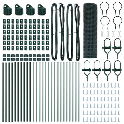 Fence Post Green 50 x 0.4 m (19 x 19 mm mesh) Steel and PVC