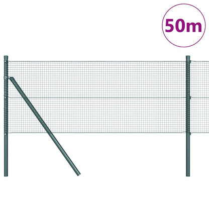 Fence Post Green 50 x 0.5 m (16 x 16 mm mesh) Steel and PVC