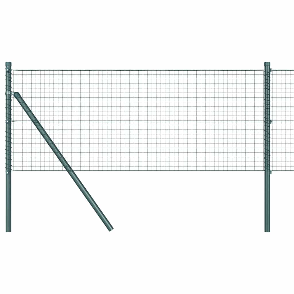 Fence Post Green 50 x 0.8 m (25 x 25 mm mesh) Steel and PVC
