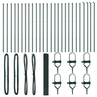 Fence Post Green 50 x 1.2 m (12 x 12 mm mesh) Steel and PVC