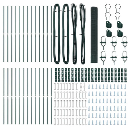 Fence Post Green 50 x 1.2 m (12 x 12 mm mesh) Steel and PVC