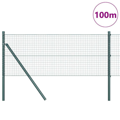 Fence Post Green 100 x 0.4 m (25 x 25 mm mesh) Steel and PVC