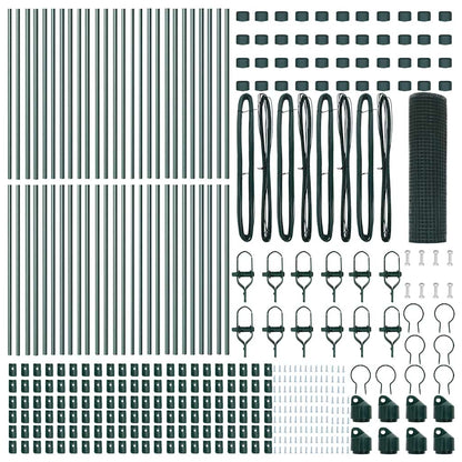 Fence Post Green 100 x 0.5 m (19 x 19 mm mesh) Steel and PVC