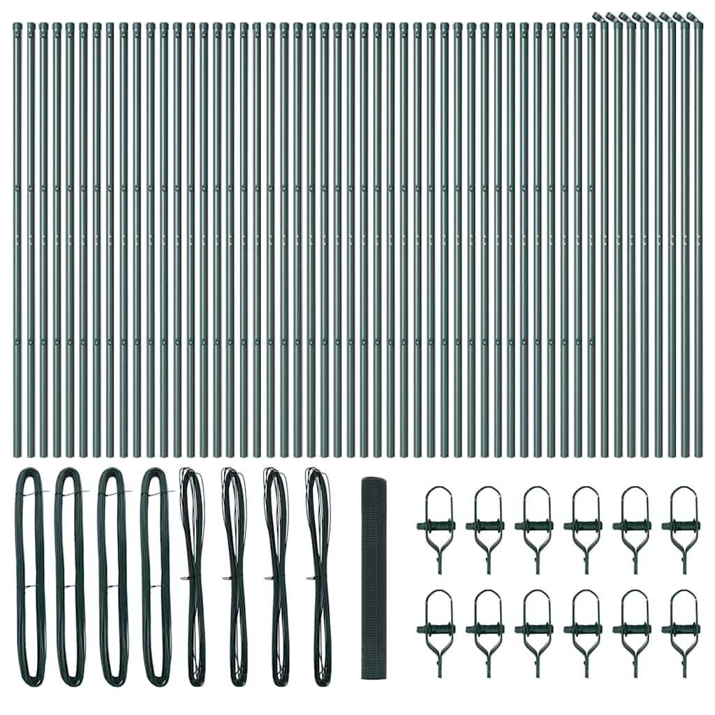 Ground Fix Welded Wire Fence 100 x 1 m (W x H) PVC-Coated Steel