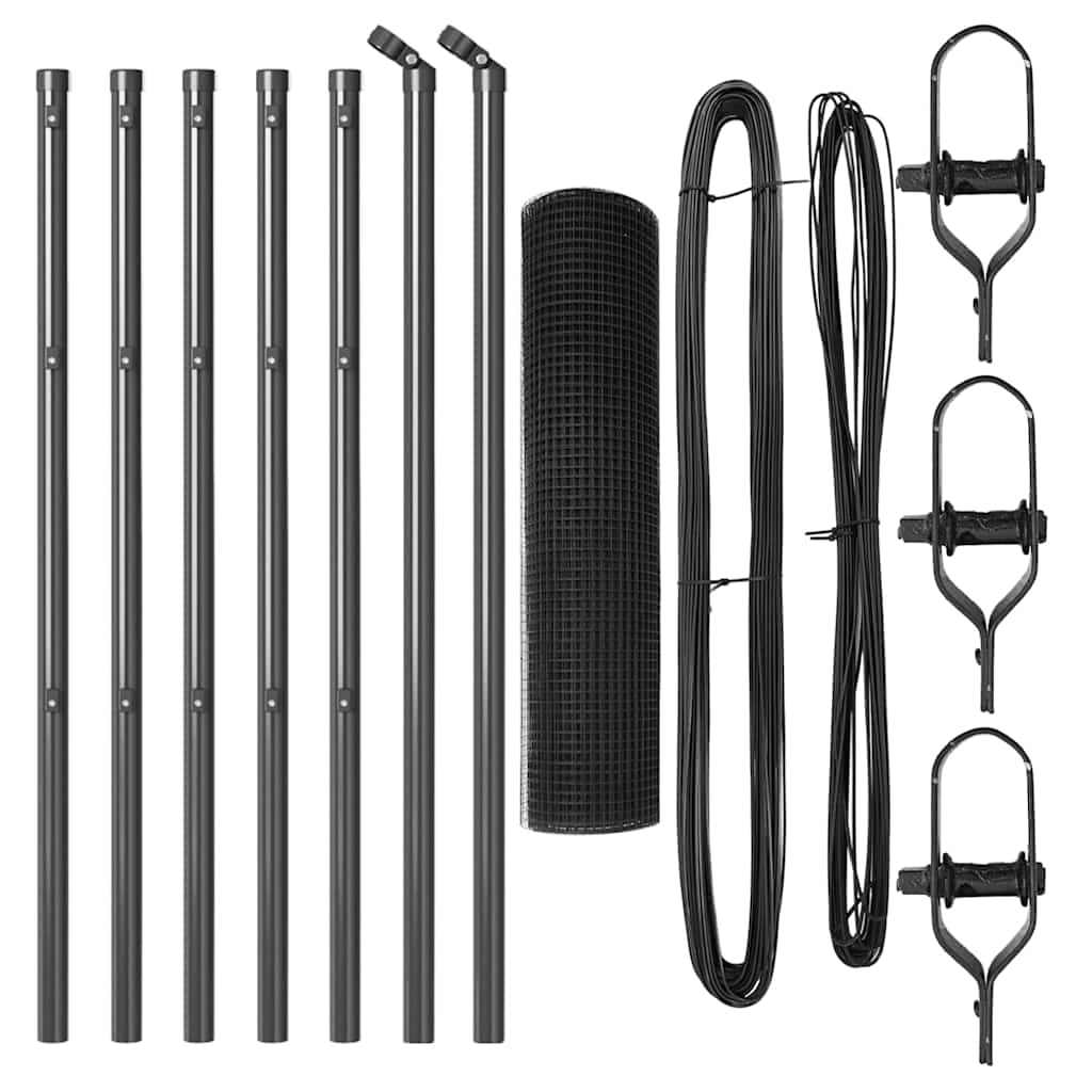 Fence Post Grey 10 x 0.5 m (25 x 25 mm mesh) Steel