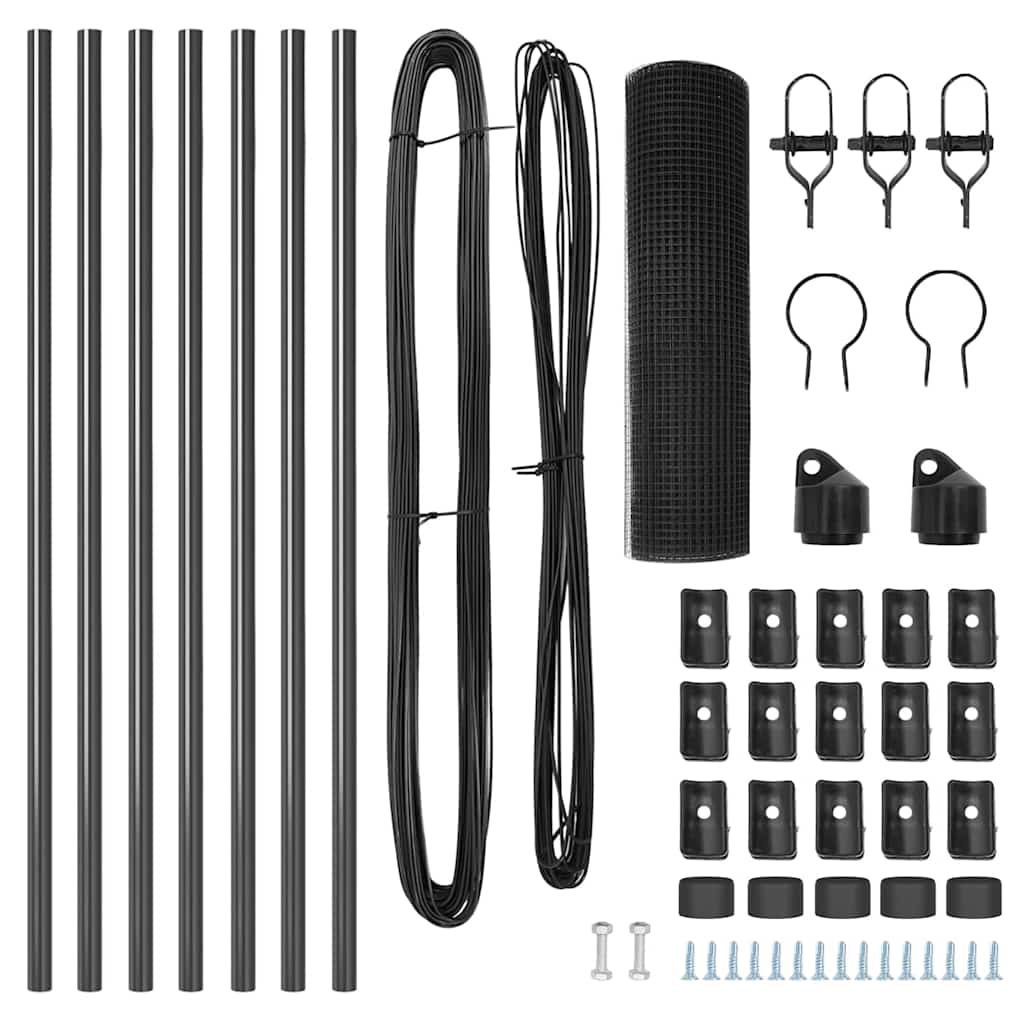 Fence Post Grey 10 x 0.5 m (25 x 25 mm mesh) Steel