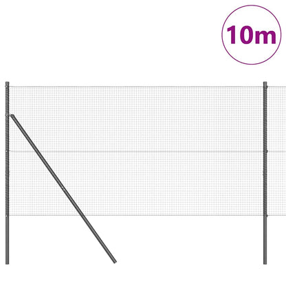 Ground Fix Welded Wire Fence 10 x 1 m (W x H) PVC-Coated Steel