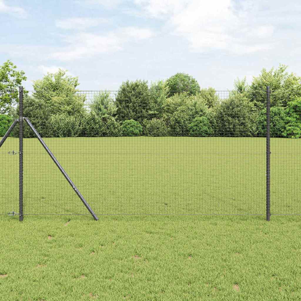 Ground Fix Welded Wire Fence 10 x 1 m (W x H) PVC-Coated Steel