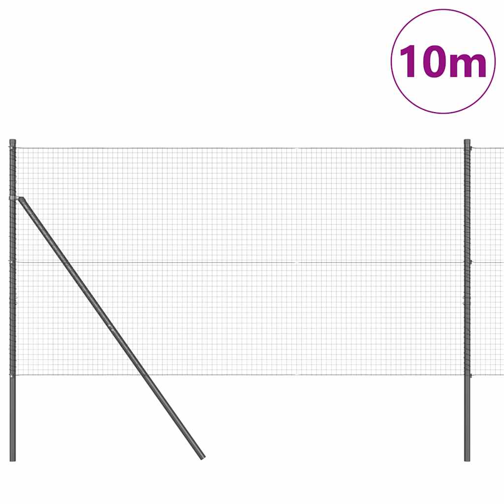 Ground Fix Welded Wire Fence 10 x 1 m (W x H) PVC-Coated Steel