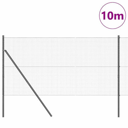 Ground Fix Welded Wire Fence 10 x 1 m (W x H) PVC-Coated Steel
