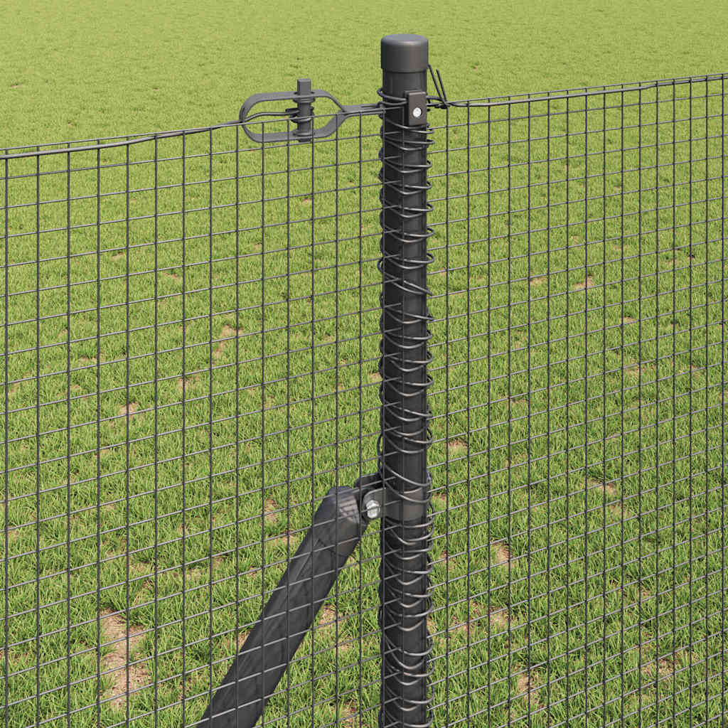 Fence Post Grey 10 x 1.4 m (16 x 16 mm mesh) Steel and PVC
