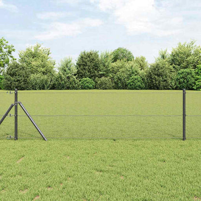 Fence Post Grey 25 x 0.6 m (16 x 16 mm mesh) Steel and PVC