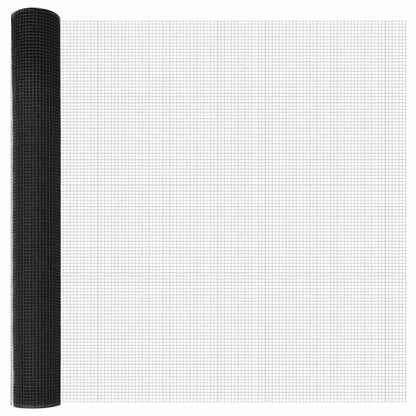 Fence Post Grey 25 x 1.4 m (16 x 16 mm mesh) Steel and PVC