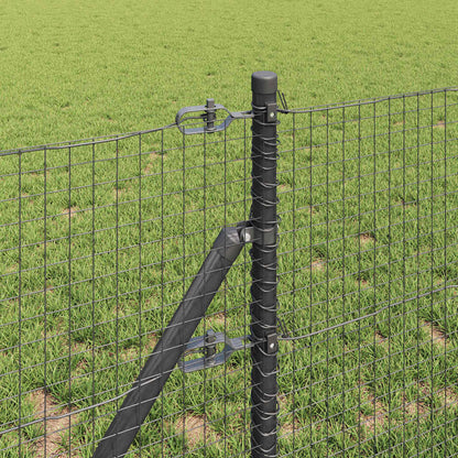 Fence Post Grey 50 x 0.4 m (25 x 25 mm mesh) Steel and PVC