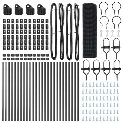 Fence Post Grey 50 x 0.6 m (12 x 12 mm mesh) Steel and PVC