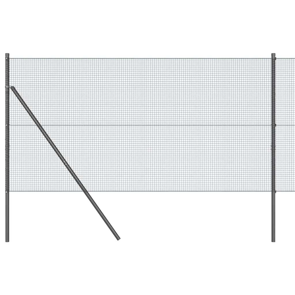 Ground Fix Welded Wire Fence 50 x 1 m (W x H) PVC-Coated Steel
