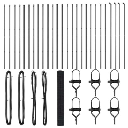 Fence Post Grey 50 x 1.2 m (25 x 25 mm mesh) Steel and PVC