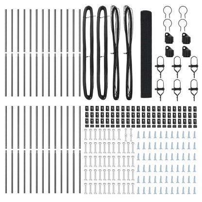 Fence Post Grey 50 x 1.2 m (25 x 25 mm mesh) Steel and PVC