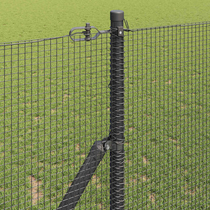 Fence Post Grey 50 x 1.4 m (12 x 12 mm mesh) Steel and PVC
