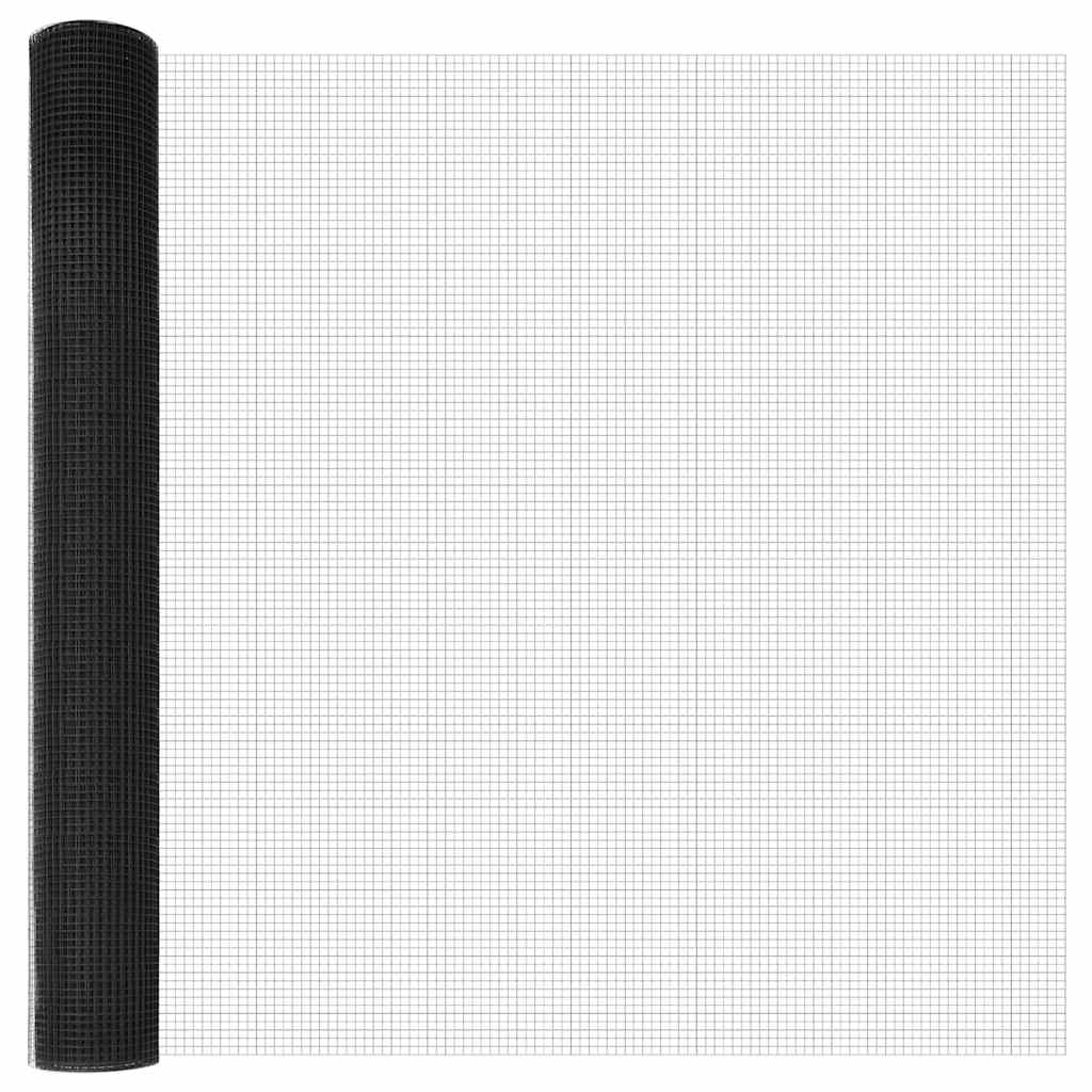 Fence Post Grey 50 x 1.4 m (12 x 12 mm mesh) Steel and PVC