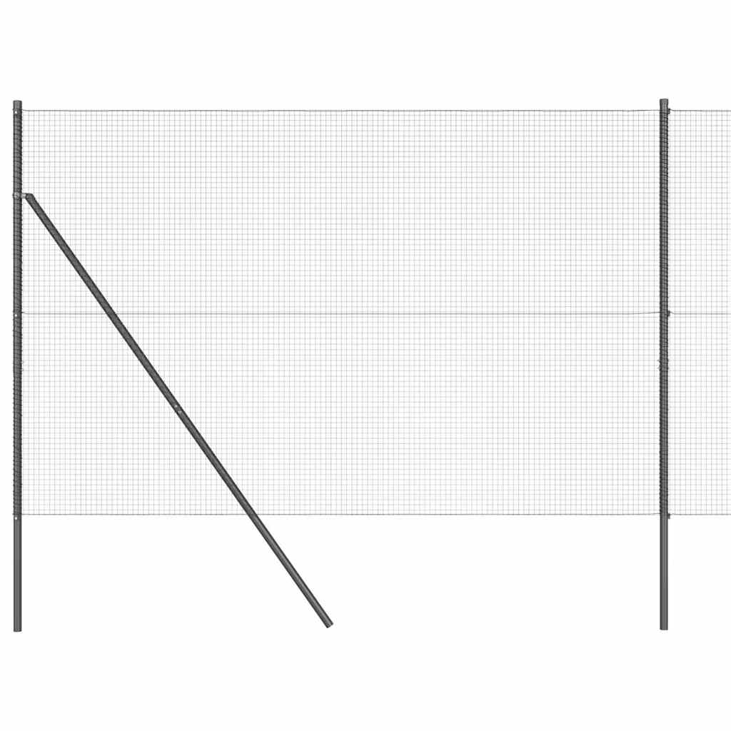 Fence Post Grey 50 x 1.4 m (19 x 19 mm mesh) Steel and PVC