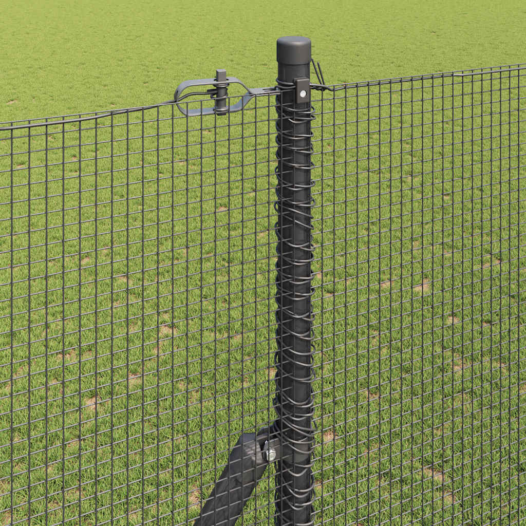 Fence Post Grey 50 x 1.5 m (12 x 12 mm mesh) Steel and PVC