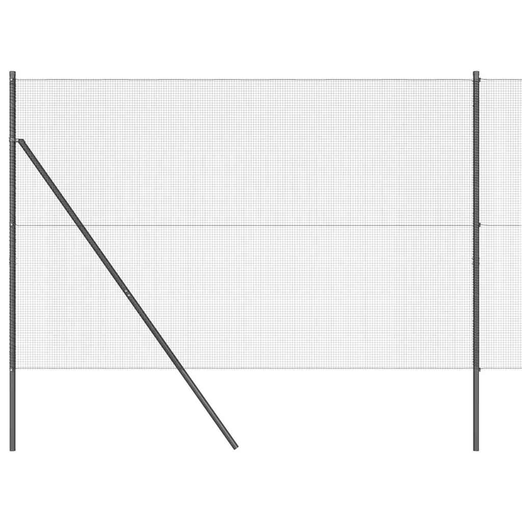 Fence Post Grey 50 x 1.5 m (12 x 12 mm mesh) Steel and PVC