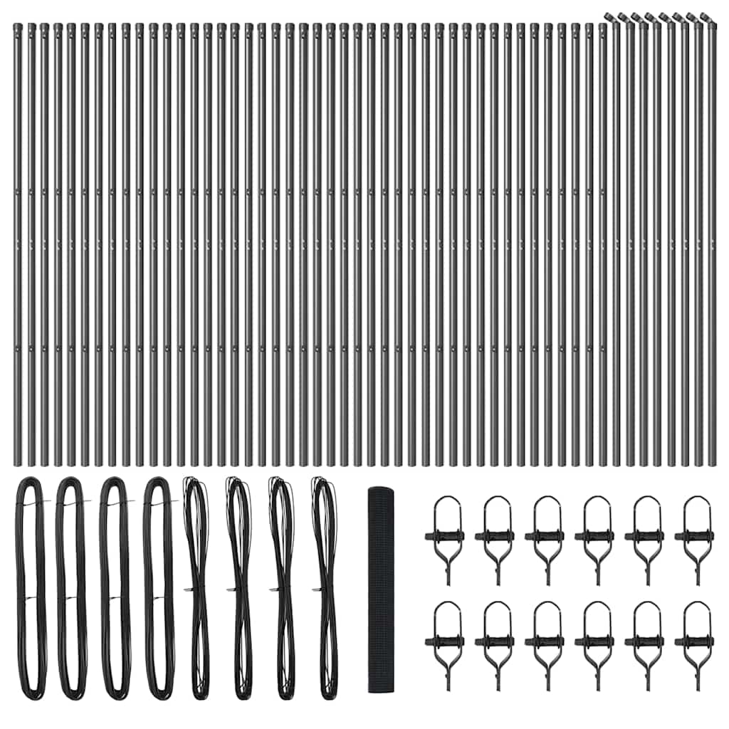 Ground Fix Welded Wire Fence 100 x 1 m (W x H) PVC-Coated Steel