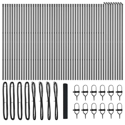 Ground Fix Welded Wire Fence 100 x 1 m (W x H) PVC-Coated Steel