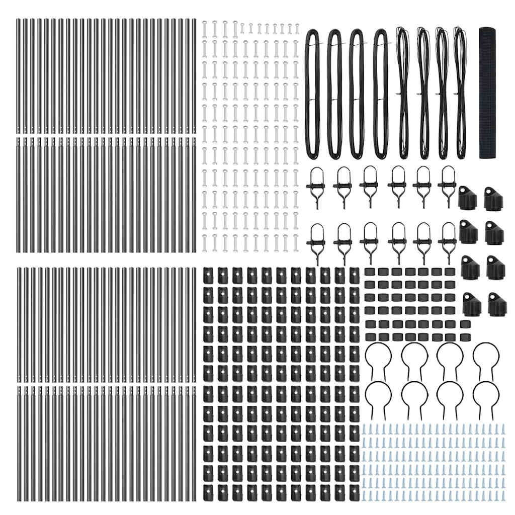 Ground Fix Welded Wire Fence 100 x 1 m (W x H) PVC-Coated Steel