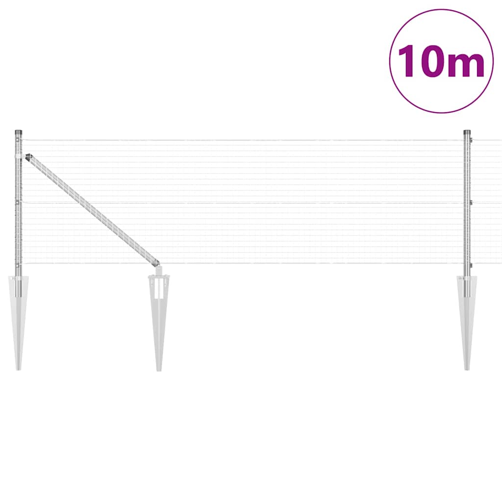Welded Wire Fence with Spikes 10 x 0.4 m (W x H)