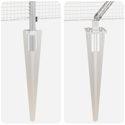 Fence Post Silver 10 x 1.2 m (16 x 16 mm mesh) Steel