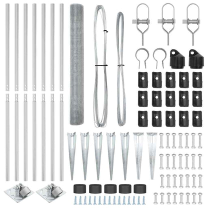 Fence Post Silver 10 x 1.4 m (16 x 16 mm mesh) Steel