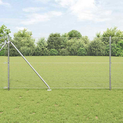 Welded Wire Fence with Spikes Steel Silver Mesh