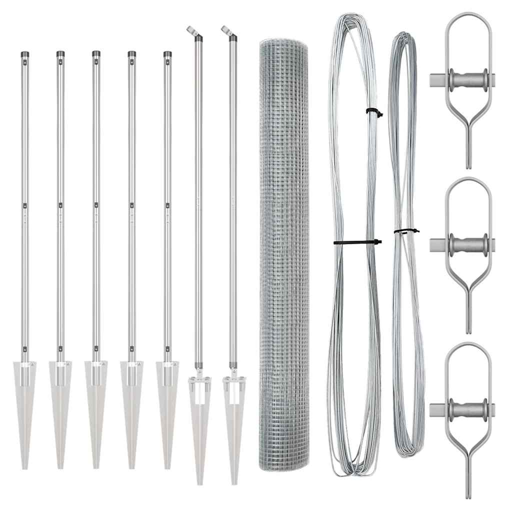 Fence Post Silver 10 x 1.4 m (25 x 25 mm mesh) Steel