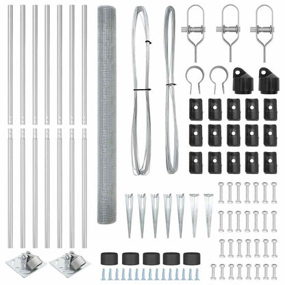 Fence Post Silver 10 x 1.5 m (25 x 25 mm mesh) Steel