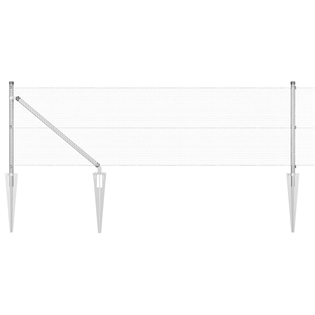 Fence Post Silver 25 x 0.5 m (12 x 12 mm mesh) Steel