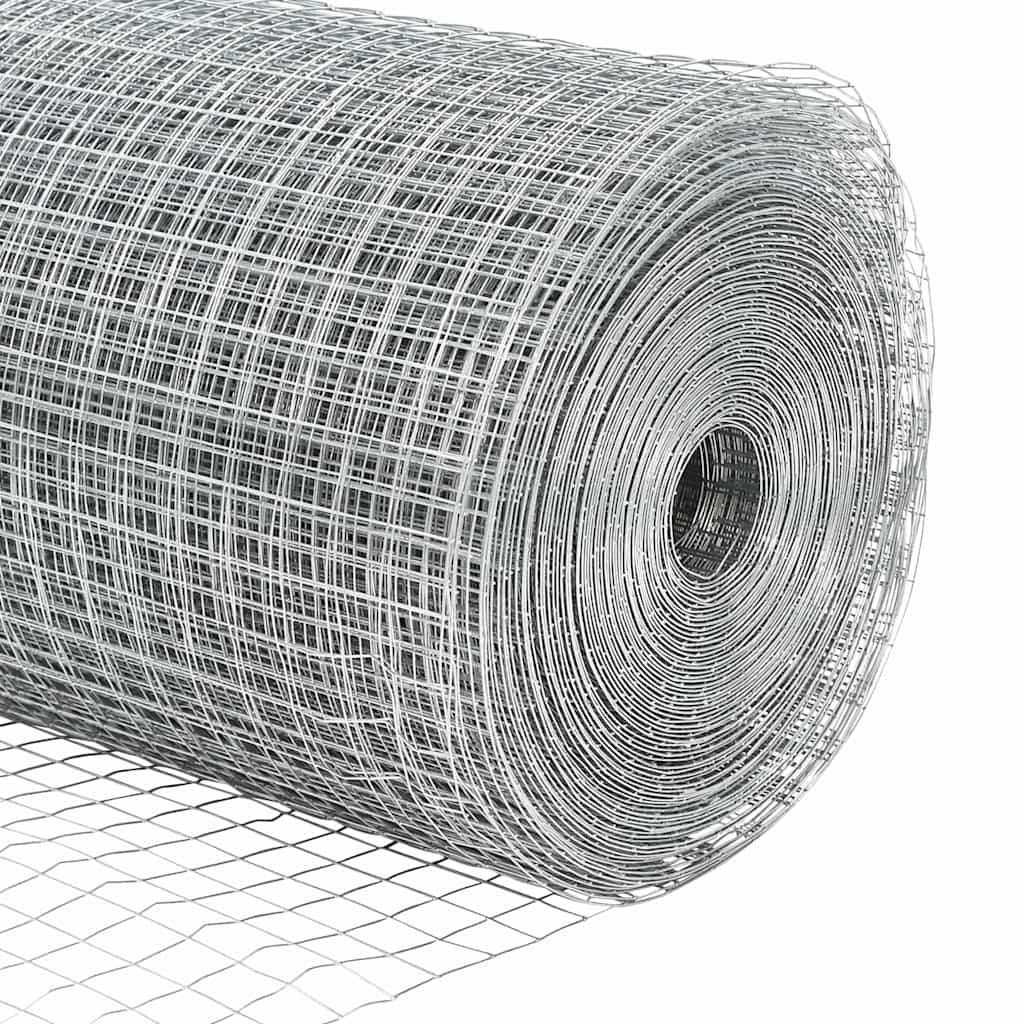 Welded Wire Fence with Spikes Steel Silver Mesh