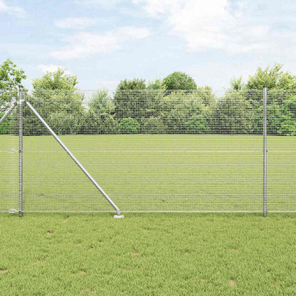Welded Wire Fence with Spikes Steel Silver Mesh
