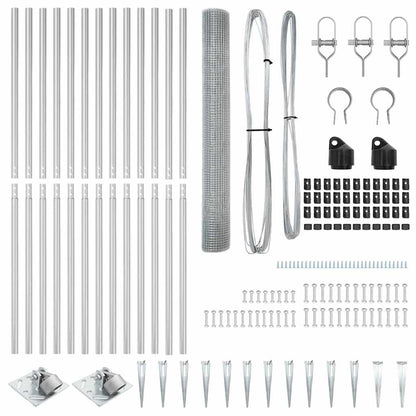 Fence Post Silver 25 x 1.4 m (16 x 16 mm mesh) Steel