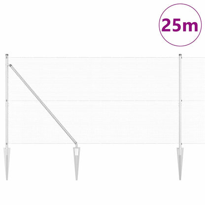 Fence Post Silver 25 x 1.4 m (16 x 16 mm mesh) Steel